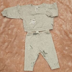 Carter's Gray Star Print Kids Matching Set